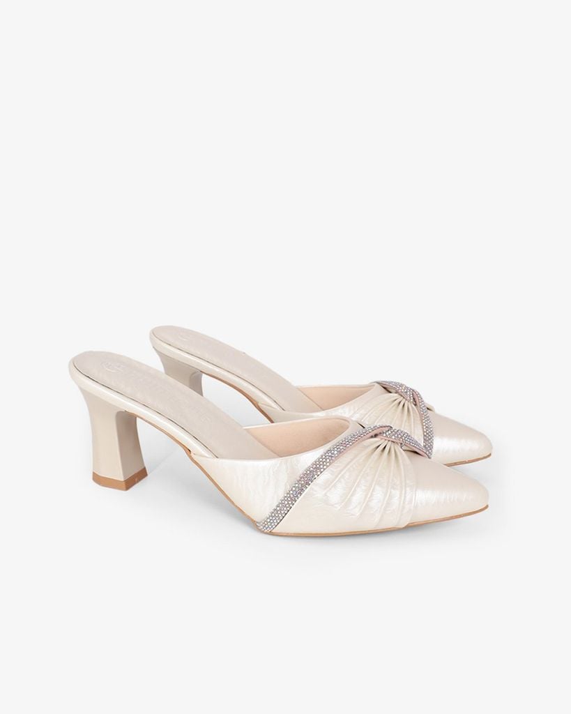 Dép Bít Mũi Hạnh Dung Quai Nơ Xoàn HD041100AD