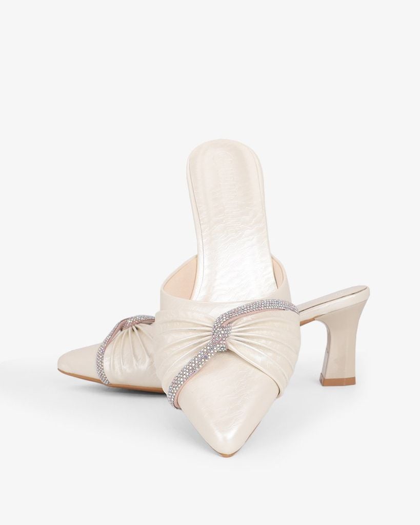 Dép Bít Mũi Hạnh Dung Quai Nơ Xoàn HD041100AD