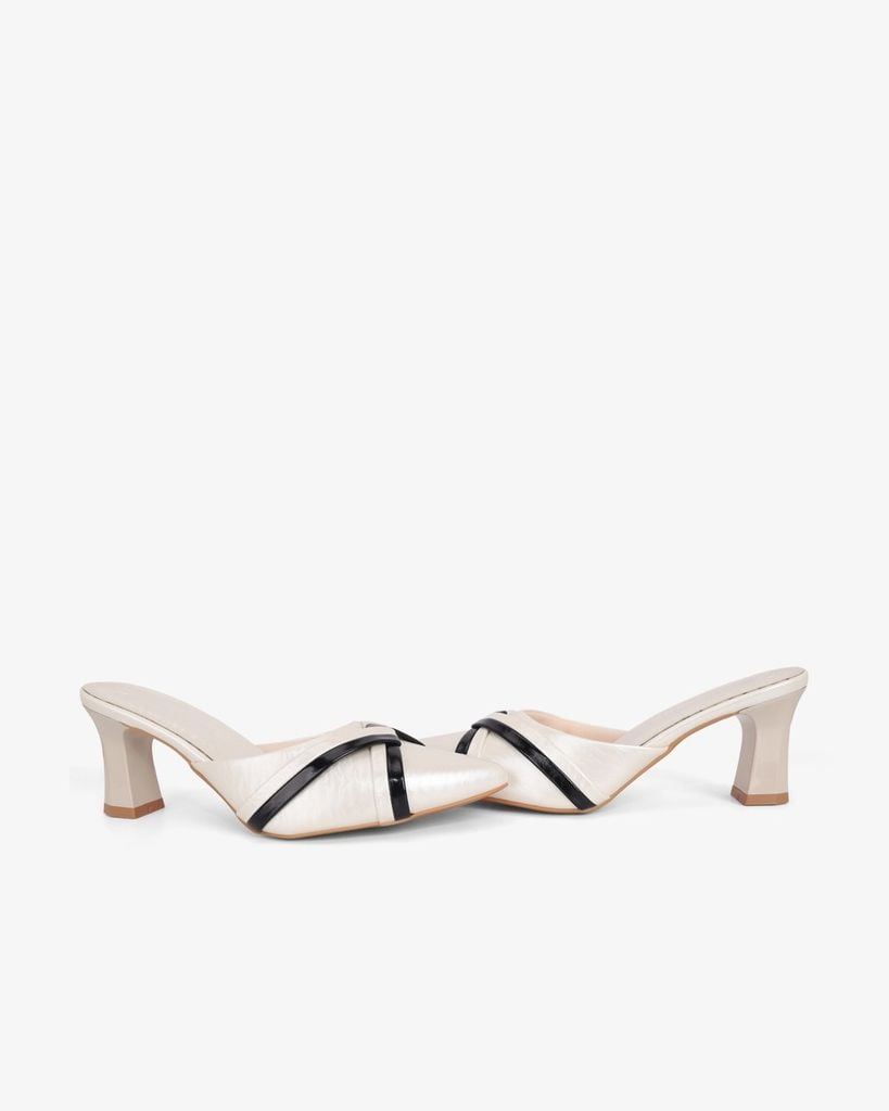 Dép Bít Mũi Hạnh Dung Quai Xoắn Hai Màu HD041101AD