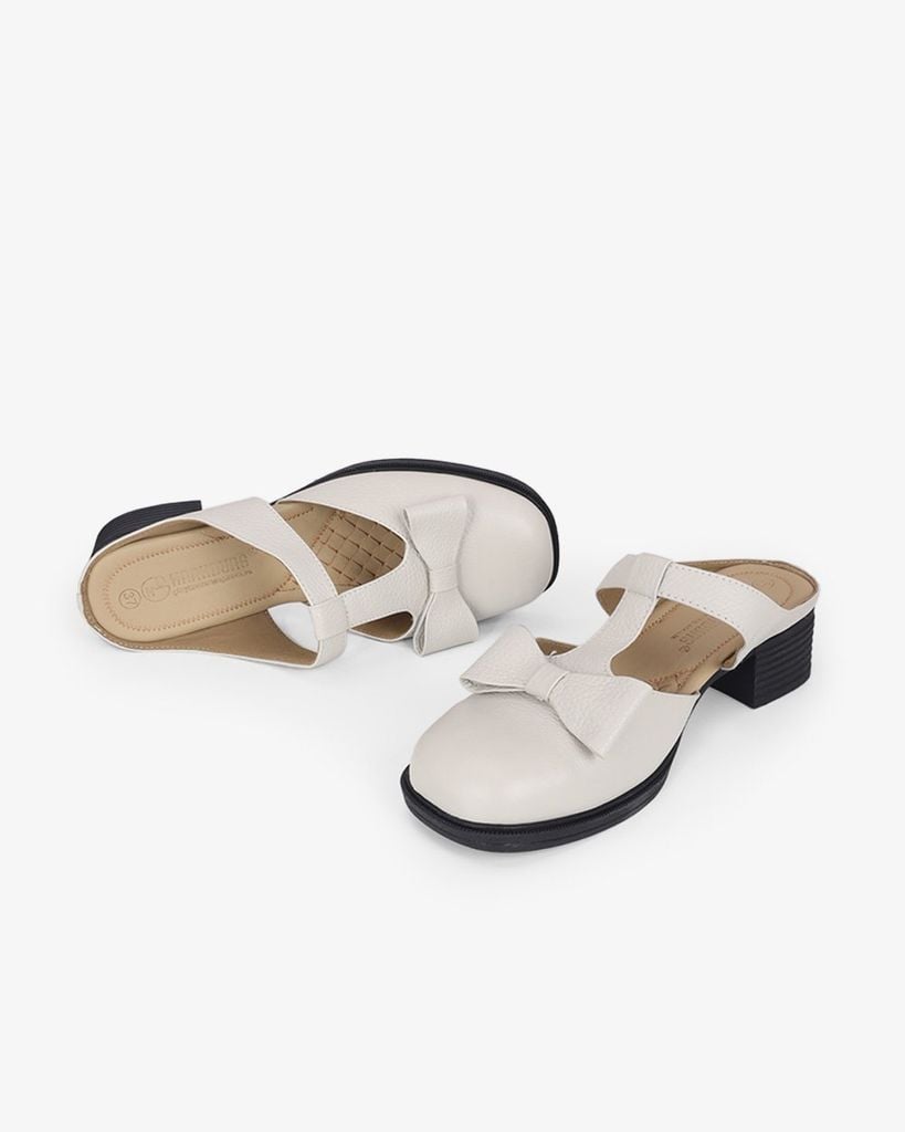 Dép Bít Mũi Hạnh Dung Quai Bản T Nơ HD041104AD