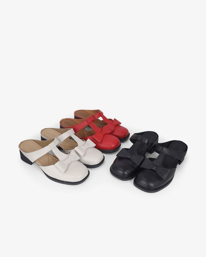 Dép Bít Mũi Hạnh Dung Quai Bản T Nơ HD041104AD