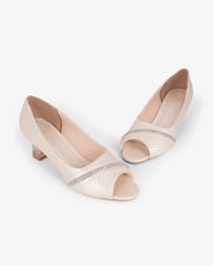 Giày Cao Gót Hạnh Dung Hở Mũi Xoàn Ngang HD041105AD