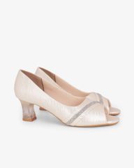 Giày Cao Gót Hạnh Dung Hở Mũi Xoàn Ngang HD041105AD