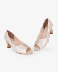 Giày Cao Gót Hạnh Dung Hở Mũi Xoàn Oval HD041106AD