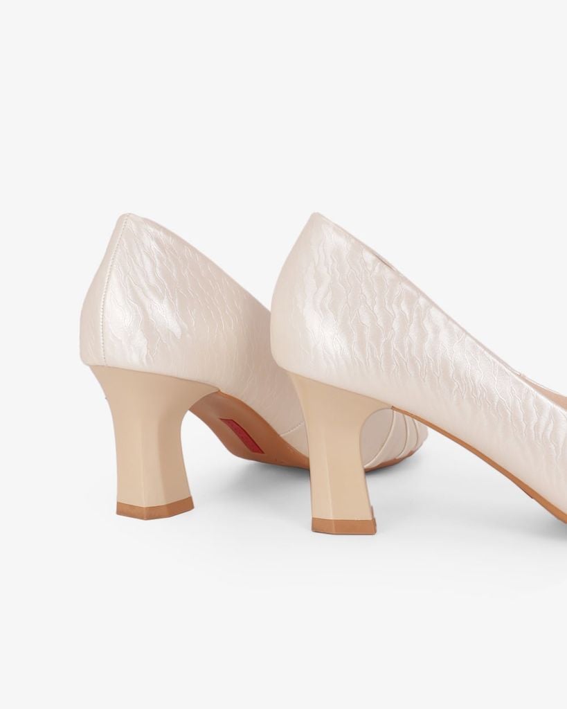 Giày Cao Gót Hạnh Dung Hở Mũi Xoàn Oval HD041106AD