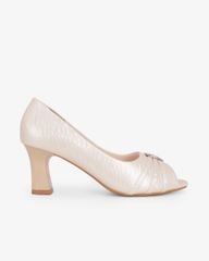 Giày Cao Gót Hạnh Dung Hở Mũi Xoàn Oval HD041106AD