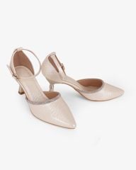 Giày Sandal Cao Gót Hạnh Dung Bít Mũi Quai Xoàn HD041107AD