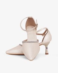 Giày Sandal Cao Gót Hạnh Dung Bít Mũi Quai Xoàn HD041107AD