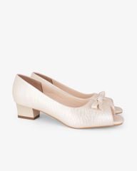 Giày Cao Gót Hạnh Dung Hở Mũi Dây Nơ HD041108AD