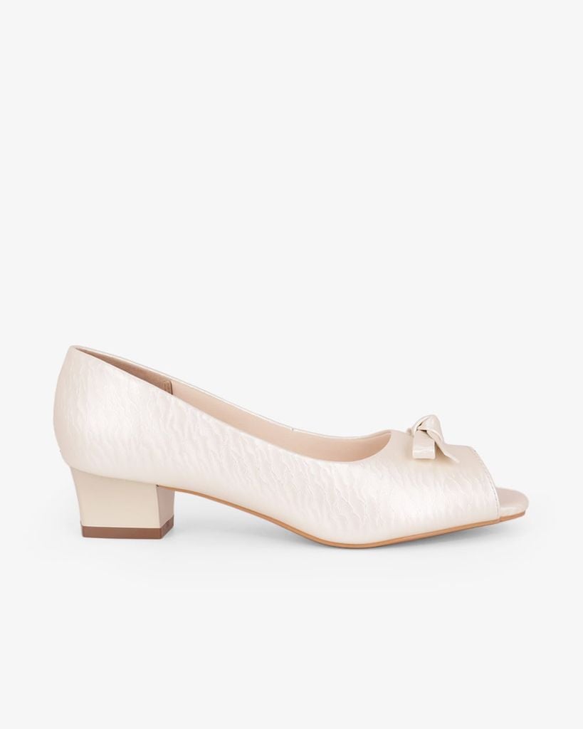 Giày Cao Gót Hạnh Dung Hở Mũi Dây Nơ HD041108AD