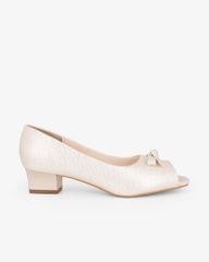 Giày Cao Gót Hạnh Dung Hở Mũi Dây Nơ HD041108AD