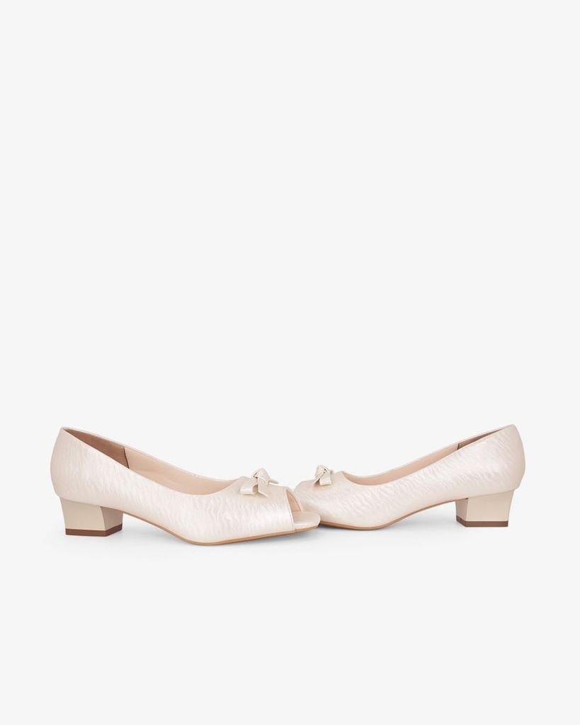 Giày Cao Gót Hạnh Dung Hở Mũi Dây Nơ HD041108AD