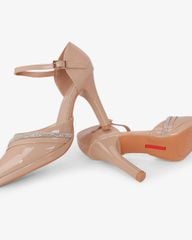 Giày Sandal Cao Gót Hạnh Dung Bít Mũi Xoàn Chéo HD041110AD