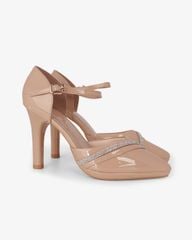 Giày Sandal Cao Gót Hạnh Dung Bít Mũi Xoàn Chéo HD041110AD