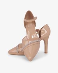 Giày Sandal Cao Gót Hạnh Dung Bít Mũi Xoàn Chéo HD041110AD