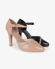 Giày Sandal Cao Gót Hạnh Dung Bít Mũi Xoàn Chéo HD041110AD