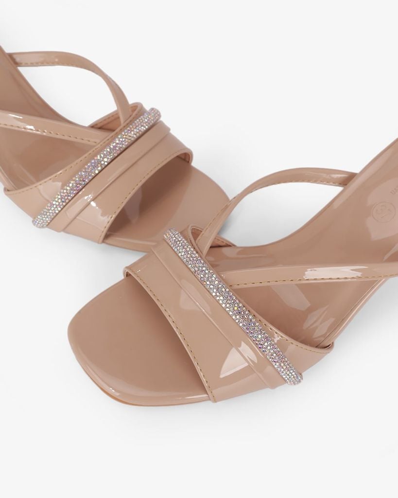 Dép Cao Gót Hạnh Dung Quai Ngang Lấp Lánh HD041111AD