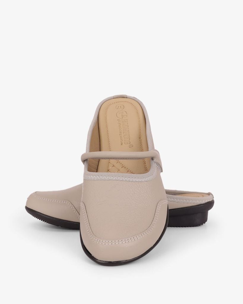 Dép Bít Mũi Hạnh Dung Chỉ Thêu Phối Quai Dán HD041113AD