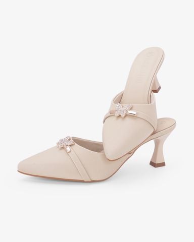 Dép Bít Mũi Hạnh Dung Da Mềm Khóa Bướm HD041123AD