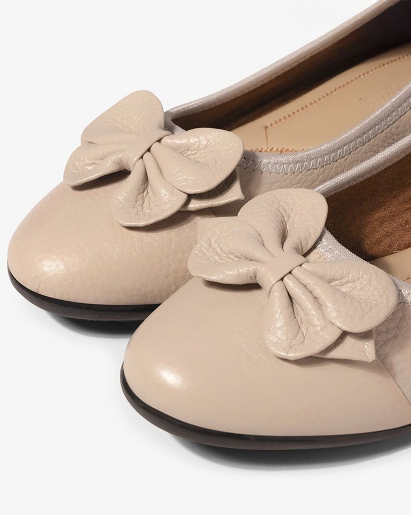 Giày Búp Bê Hạnh Dung Mũi Tròn Đính Nơ Thanh Lịch HD04945AD