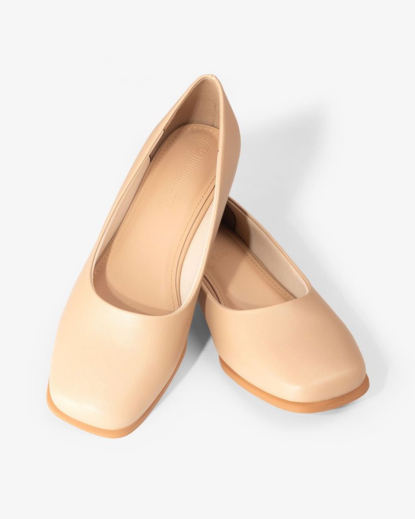 Giày Búp Bê Hạnh Dung Mũi Vuông Trơn HD04953AD