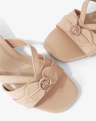 Dép Cao Gót Hạnh Dung Quai Nơ Hoa HD04987AD