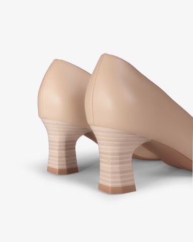 Giày Cao Gót Hạnh Dung Dây Khóa Phối Si Bóng HD04989AD