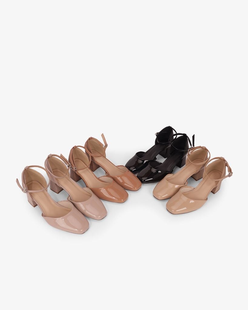 Giày Sandal Hạnh Dung Cao Gót Bít Mũi Vuông HD0661BA