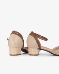 Giày Sandal Cao Gót Hạnh Dung Mũi Vuông Da Mềm HD0663BA