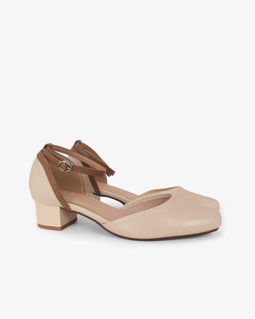 Giày Sandal Cao Gót Hạnh Dung Mũi Vuông Da Mềm HD0663BA