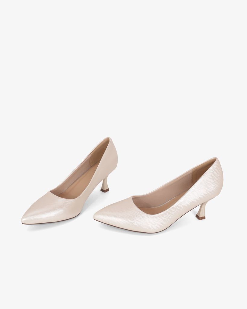 Giày Cao Gót Hạnh Dung Vân Lụa Mũi Nhọn HD0667BA