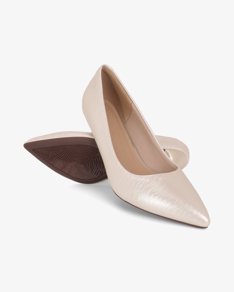 Giày Cao Gót Hạnh Dung Vân Lụa Mũi Nhọn HD0667BA