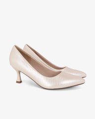 Giày Cao Gót Hạnh Dung Vân Lụa Mũi Nhọn HD0667BA