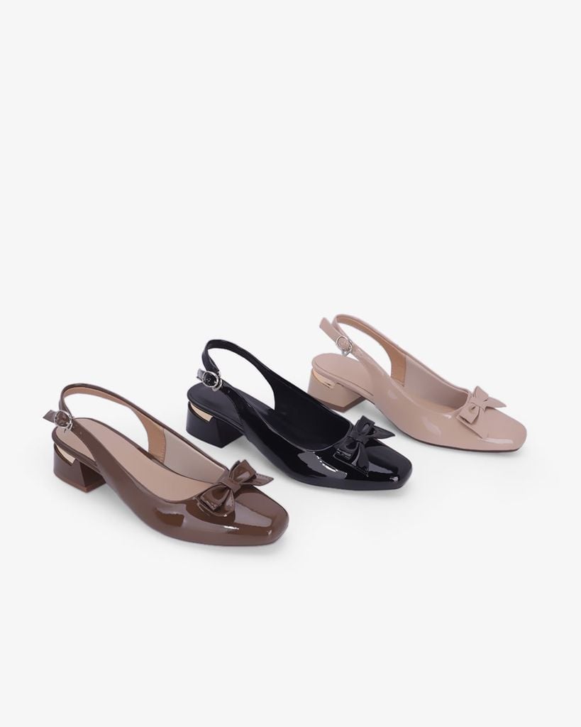 Giày Sandal Cao Gót Hạnh Dung Khóa Nơ HD0670BA
