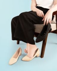 Giày Cao Gót Hạnh Dung Vân Lụa Kim Tuyến HD0925AS