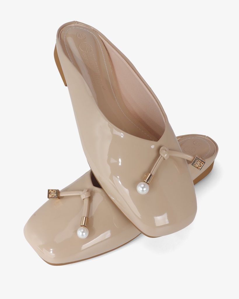 Dép Bít Mũi Hạnh Dung Quai Nút Thắt Đính Đá HD0929AS