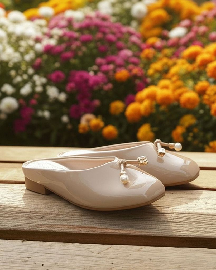 Dép Bít Mũi Hạnh Dung Quai Nút Thắt Đính Đá HD0929AS