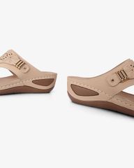 Dép Đế Xuồng Hạnh Dung Xỏ Ngón Vân Hoa HD0930AS