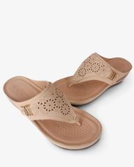 Dép Đế Xuồng Hạnh Dung Xỏ Ngón Vân Hoa HD0930AS