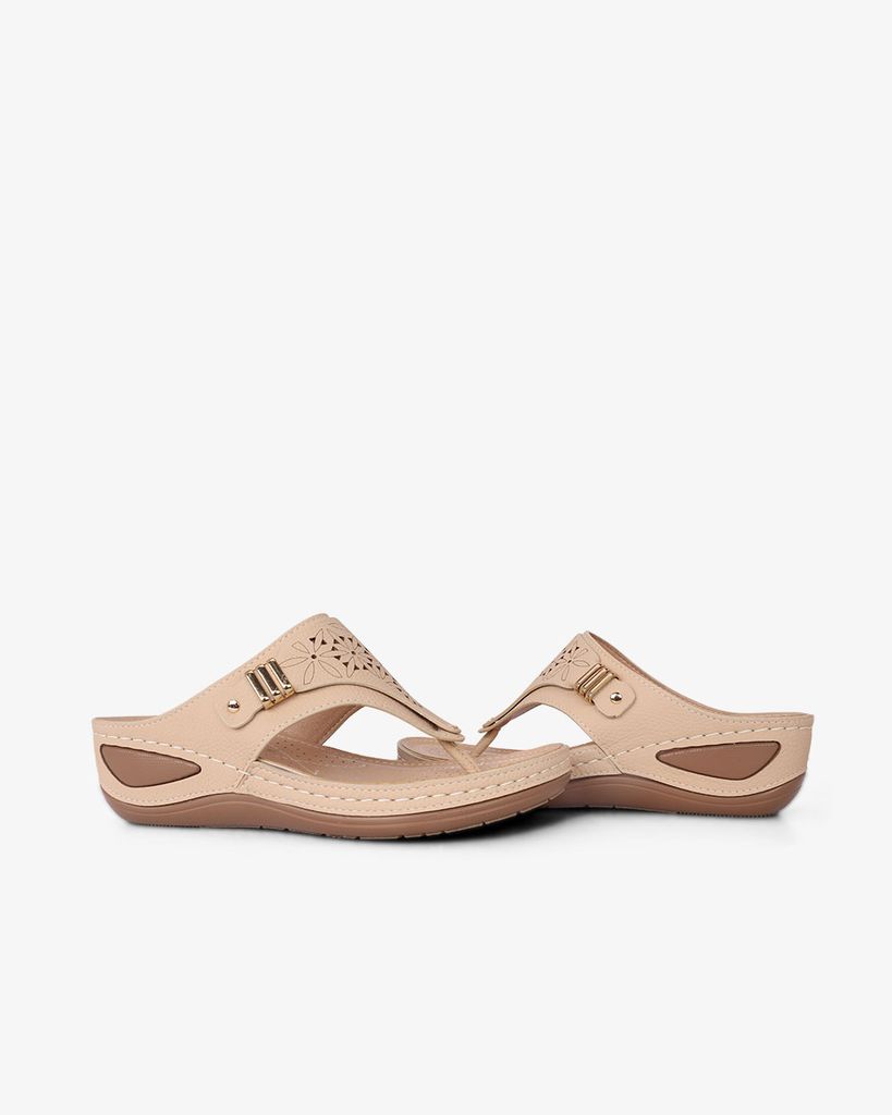 Dép Đế Xuồng Hạnh Dung Xỏ Ngón Vân Hoa HD0930AS