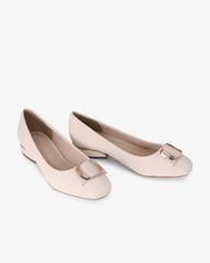 Giày Búp Bê Hạnh Dung Khóa Vuông Viền Vàng HD0933AS