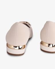 Giày Búp Bê Hạnh Dung Khóa Vuông Viền Vàng HD0933AS