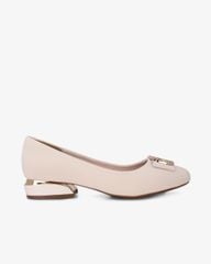 Giày Búp Bê Hạnh Dung Khóa Vuông Viền Vàng HD0933AS