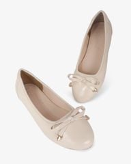 Giày Búp Bê Hạnh Dung Nơ Nút Mạ Vàng HD0936AS