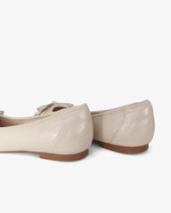 Giày Búp Bê Hạnh Dung Nơ Nút Mạ Vàng HD0936AS