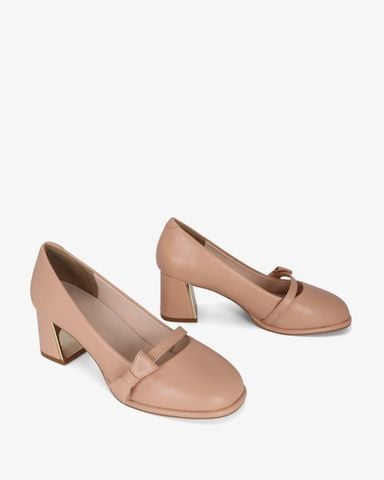 Giày Cao Gót Hạnh Dung Quai Nơ Mảnh HD0938AS