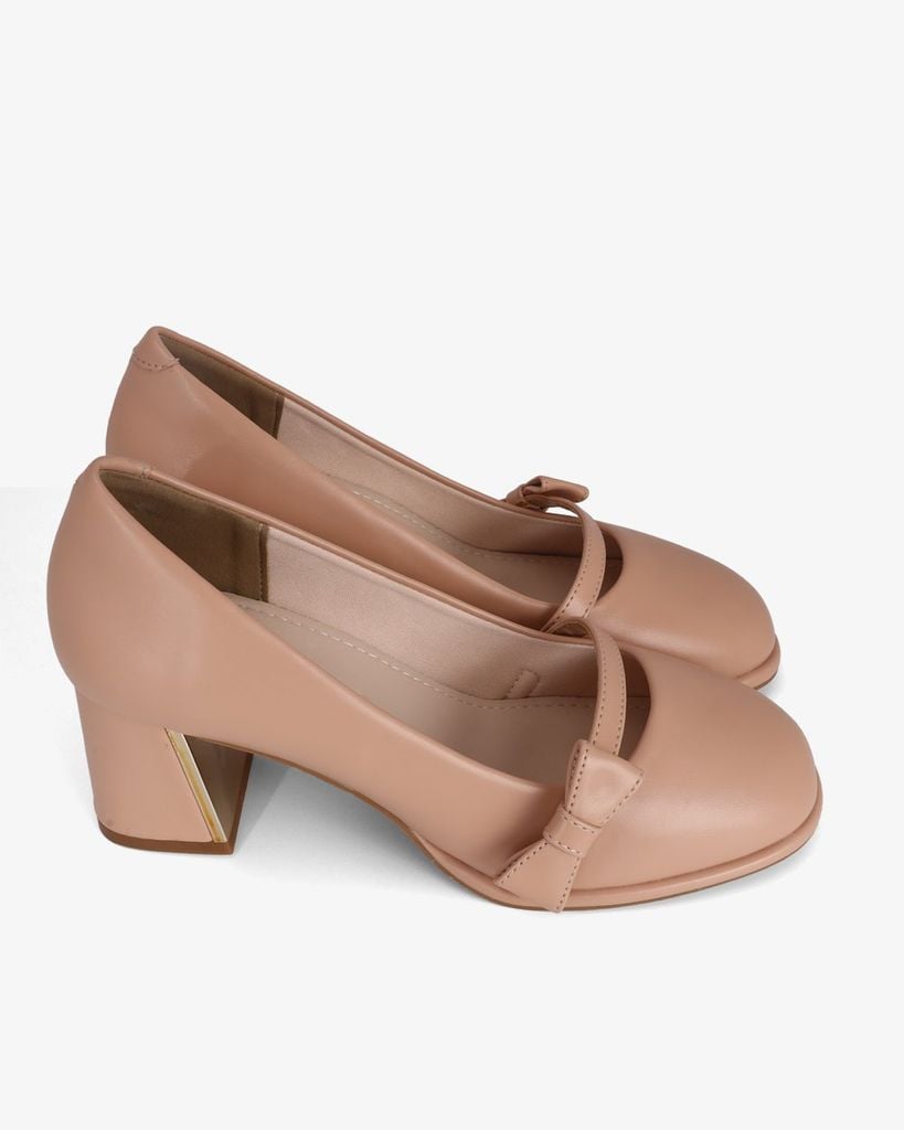 Giày Cao Gót Hạnh Dung Quai Nơ Mảnh HD0938AS