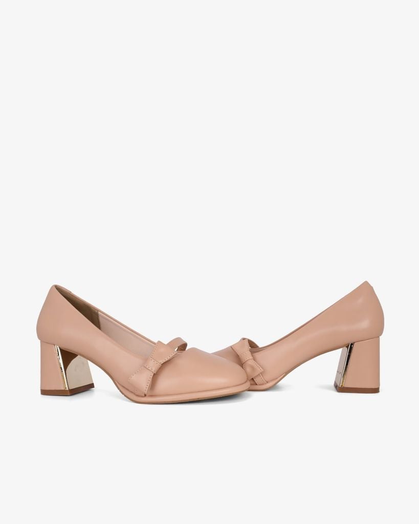 Giày Cao Gót Hạnh Dung Quai Nơ Mảnh HD0938AS