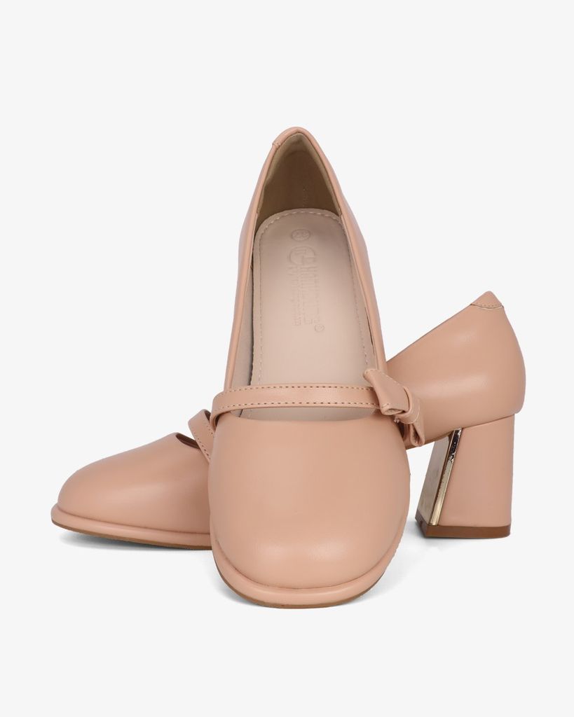 Giày Cao Gót Hạnh Dung Quai Nơ Mảnh HD0938AS