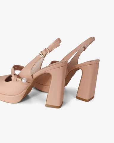 Giày Sandal Hạnh Dung Bít Mũi Trơn Mũi Vuông HD0939AS